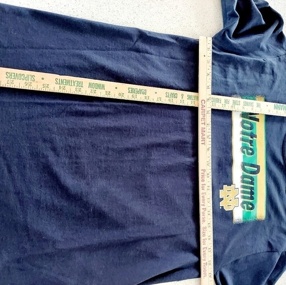 University of Notre Dame Long Sleeve Champion T-Shirt Medium Logo Navy NEW NWT - Picture 8 of 12